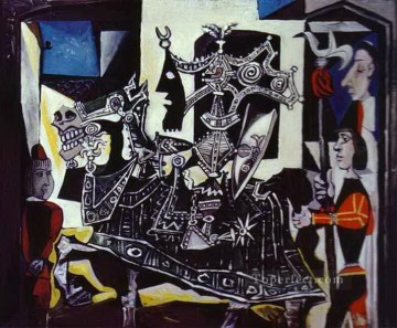 Knight Page and Monk 1951 Cubists Oil Paintings